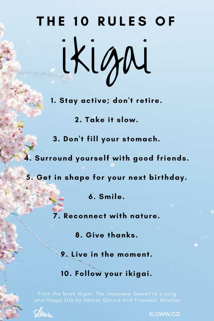 Sloww 10 Rules of Ikigai