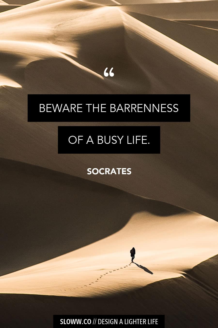 Sloww Busy Socrates Quote