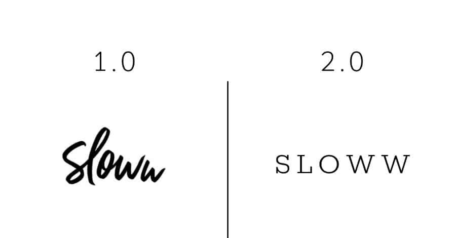 Sloww 2.0 Logo Evolution Type