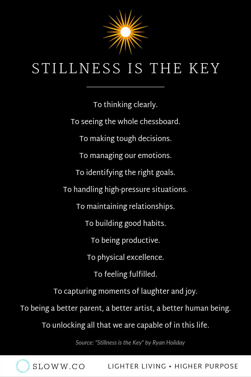 Sloww Stillness is the Key Infographic