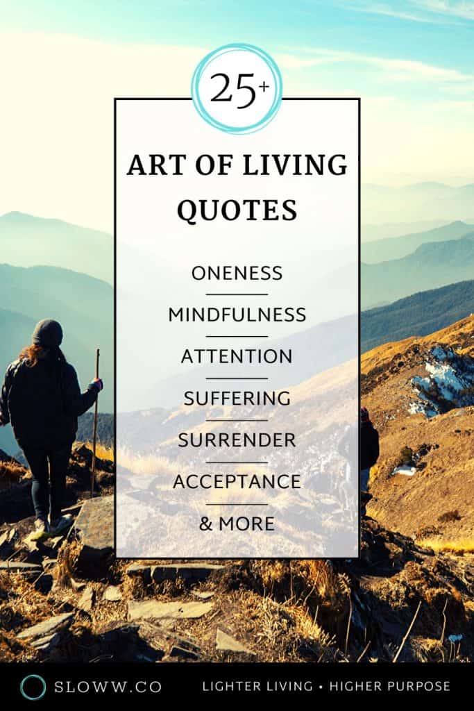 Sloww Art of Living Quotes PIN